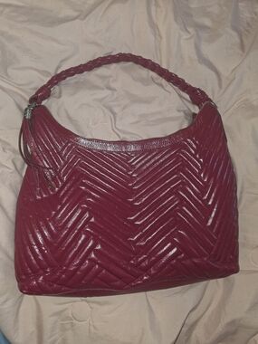 Cole Haan Shoulder Hobo Bag in Deep Raspberry